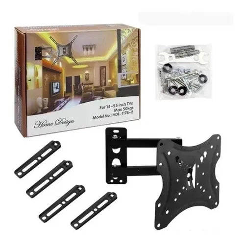 Base Soporte Para Tv De 14 Hasta 55 Pulgadas 50kg Brazo Tv Color Negro