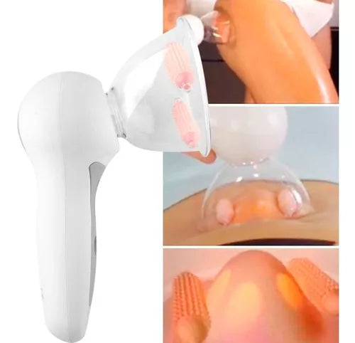 Masajeador Anticelulitis Celluless Con Copas De Vacunterapia Color Blanco