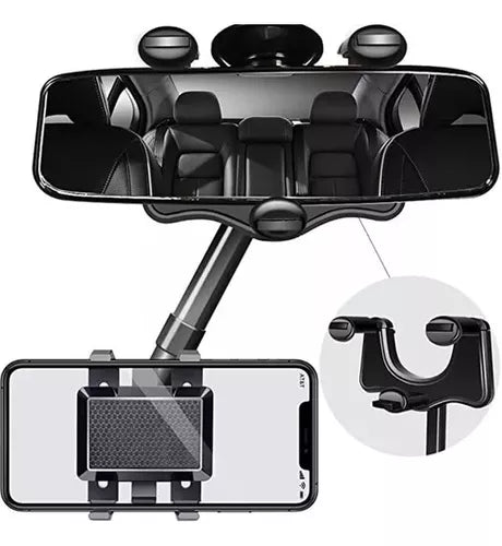 Soporte Holder Celular Espejo Retrovisor Carro Rotación 360