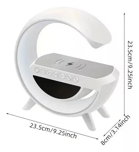 Parlante Bluetooth 3 en 1 🔊💡 Lámpara + Cargador Inalámbrico