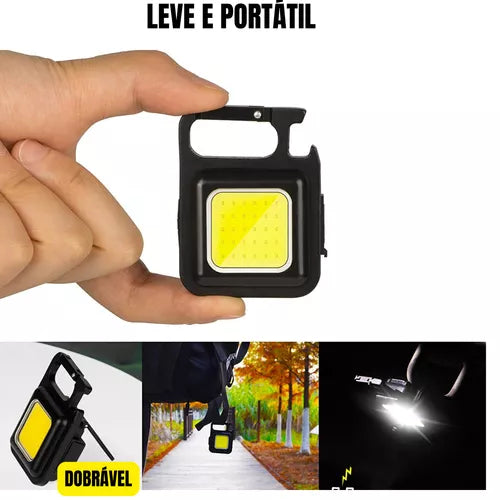 Mini linterna LED, potente, recargable, portátil 2x1