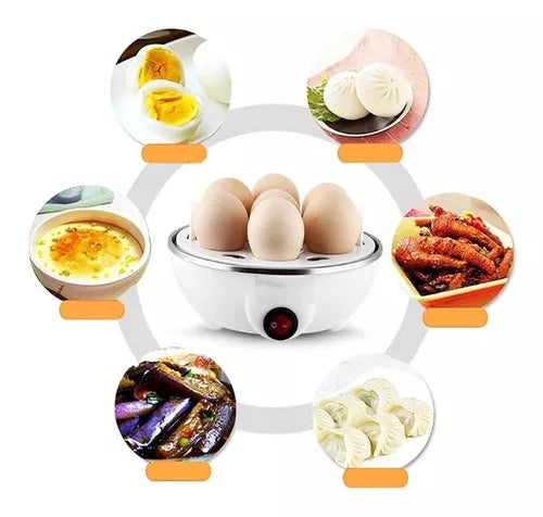 (1)Mini máquina de desayuno para cocinar huevos, vaporizador de huevos de una sola capa, aparato pequeño de cocina, enchufe de calefacción, electrodoméstico