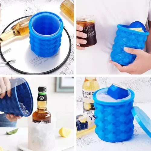 (1)Hielera Ice Cube Maker Genie Cubeta Hielo De Silicona