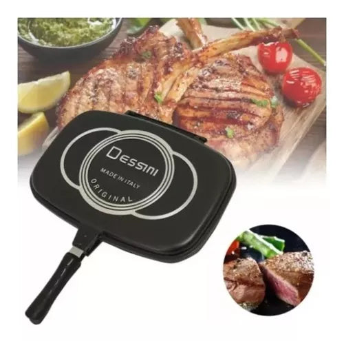 (1)Sartén Doble Parrilla 36 Cms Antiadherente Dessini Italiana Color dessini italy