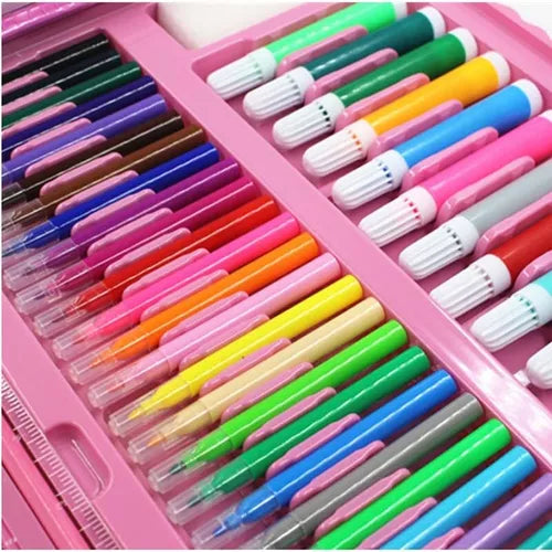 Set Kit Arte Niños Maleta Crayon Acuarela Plumon 208 Piezas