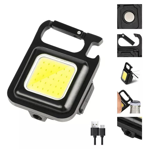 Mini linterna LED, potente, recargable, portátil 2x1