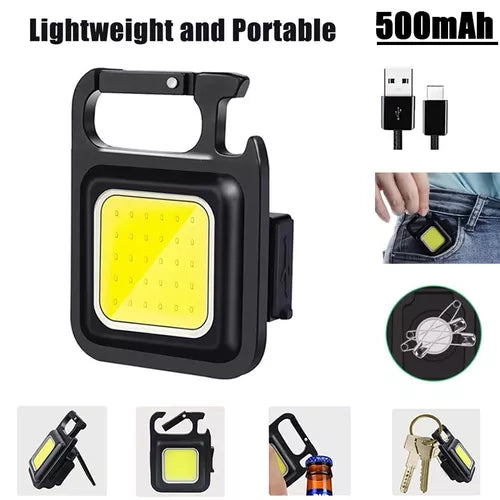 Mini linterna LED, potente, recargable, portátil 2x1