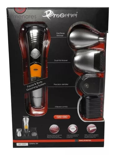 (1)Patillera Progemei Gm-580 Afeitadora Y Peluquera 7 En 1