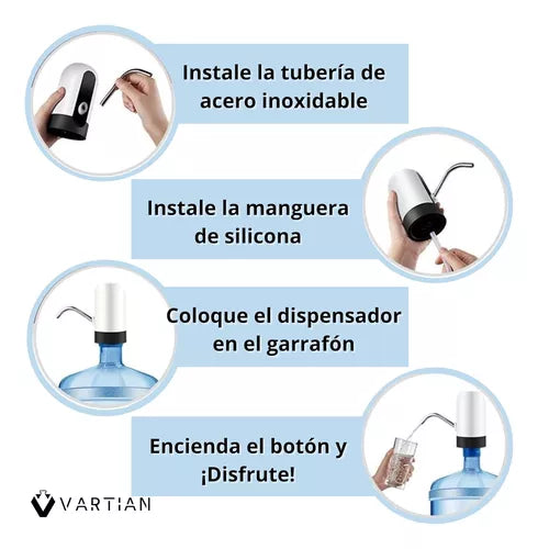 Bomba Electrica Dispensadora De Agua Botellón Chef Master Color Negro O Blanco
