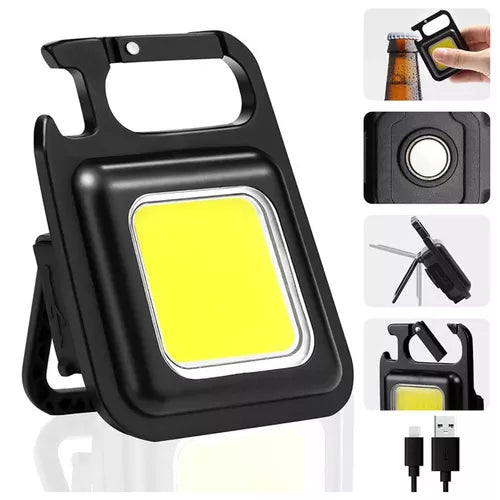 Mini linterna LED, potente, recargable, portátil 2x1