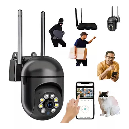 (1)Cámara De Seguridad Domo Exterior Ip Wifi 360° V Noct Jortan