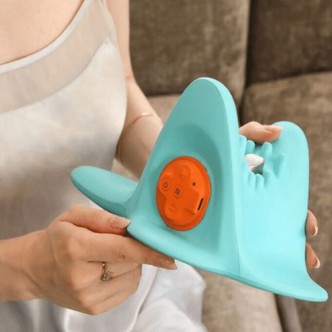 Masajeador de cuello cervical recargable con electroterapia