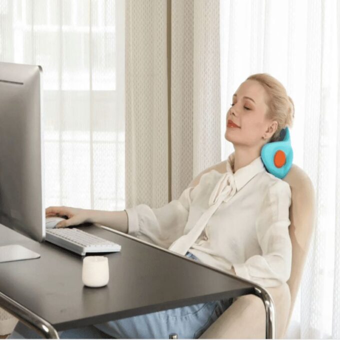 Masajeador de cuello cervical recargable con electroterapia