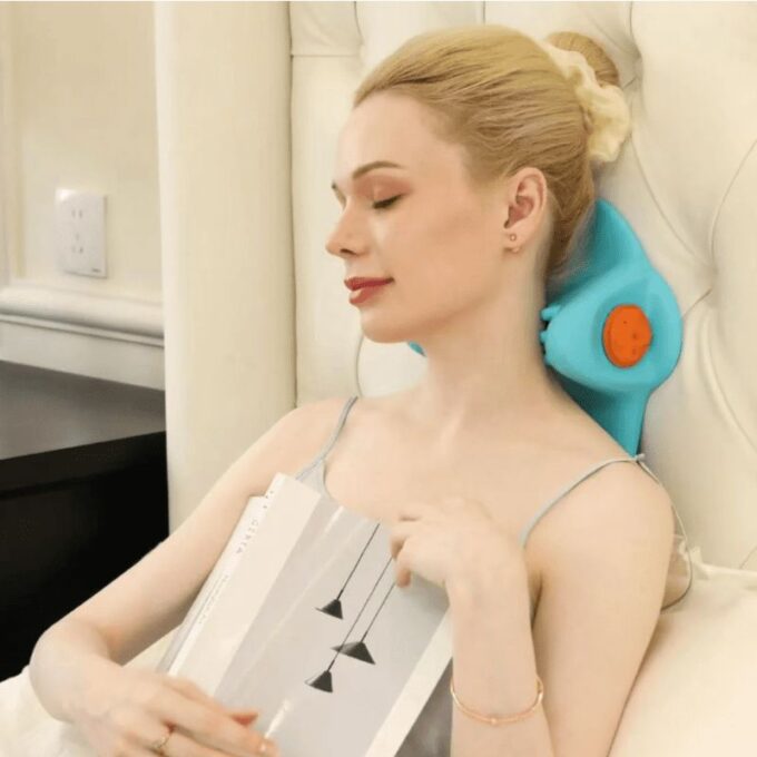 Masajeador de cuello cervical recargable con electroterapia