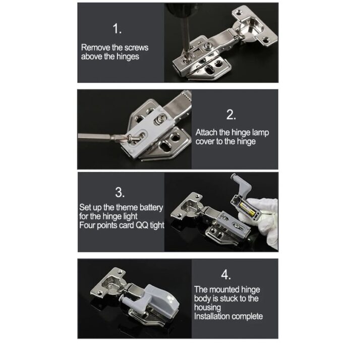 (1)Bisagra universal para cajones luz automatica multifuncional