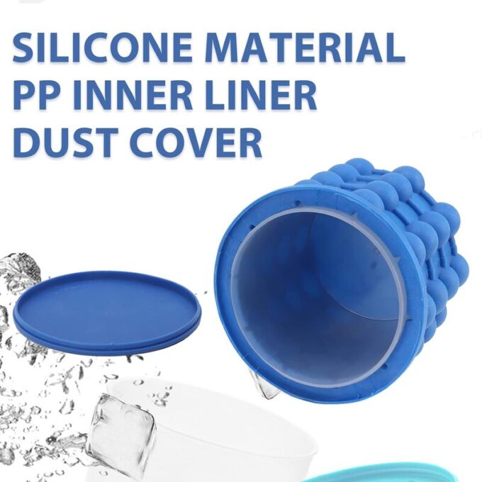 Molde siliconado para cubos de hielo cubeta portátil