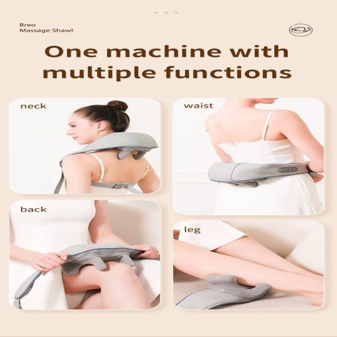 Masajeador inalambrico calefactor cervical 3 en 1