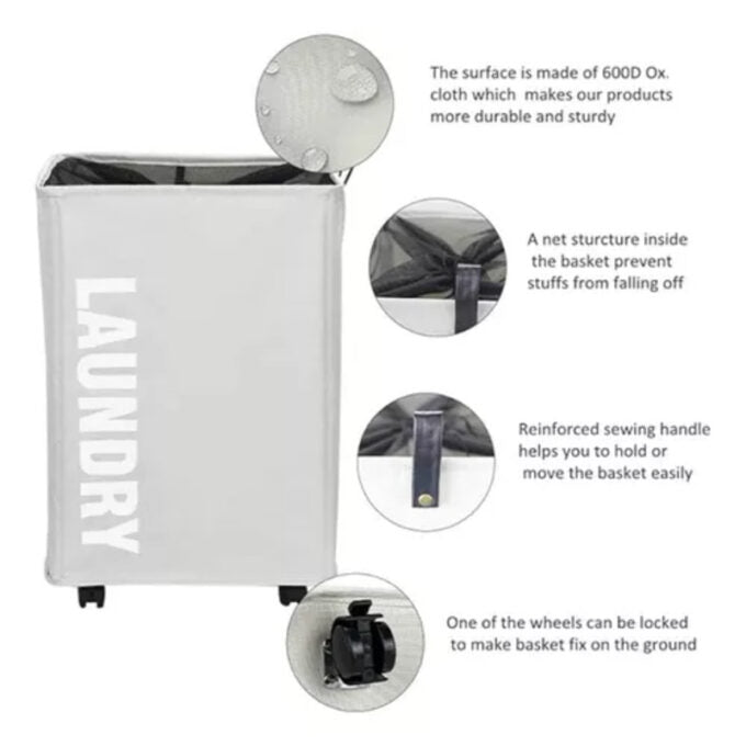 Cesta para ropa plegable organizador de lavanderia