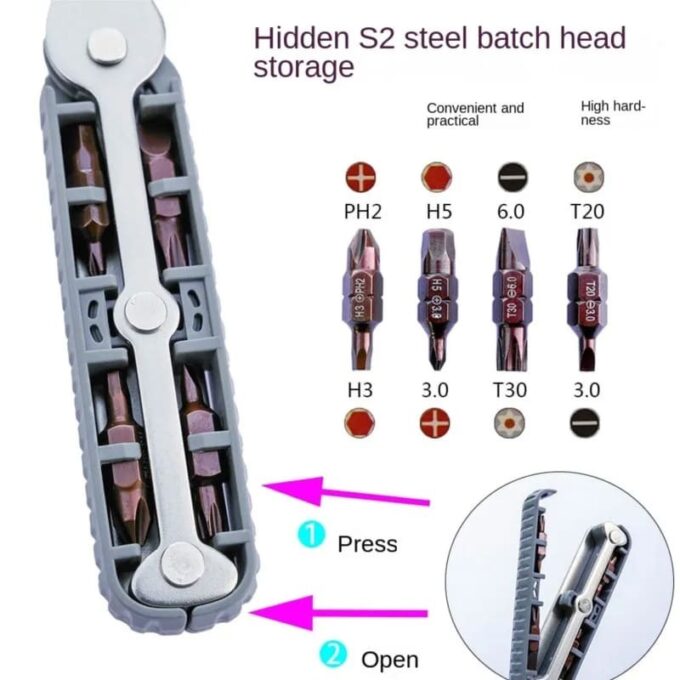 Kit de destornilladores de trinquete reparador de brocas