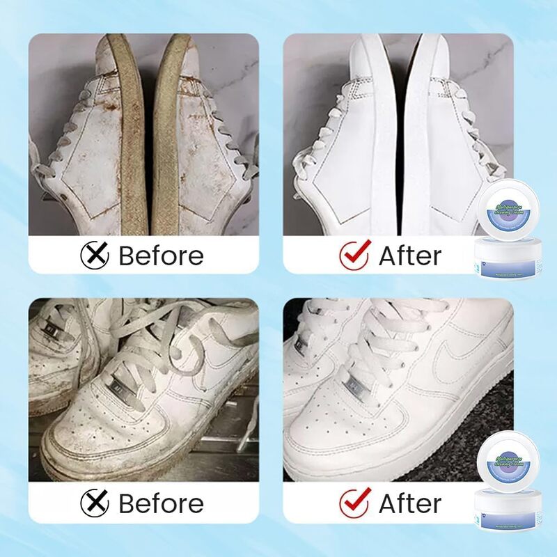 Crema limpiadora de zapatos blanqueador quita manchas
