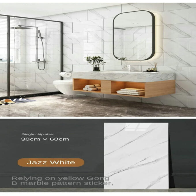 Azulejo adhesivo 60 x 30 blanco satinado pegatina decorativa