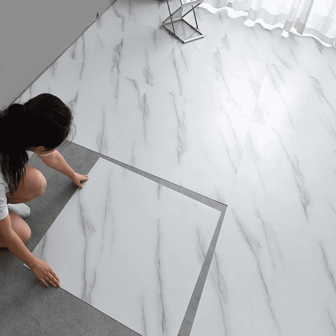 Azulejo adhesivo 60 x 60 blanco satinado pegatina decorativa