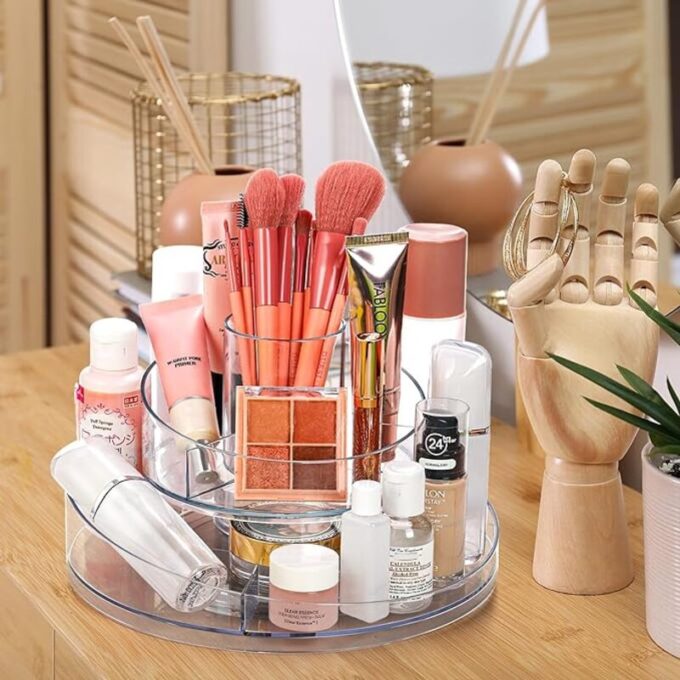 Organizador de maquillaje multifuncional Giratorio 360 de 1 Nivel FK23D-28