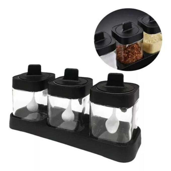 Condimentero set x3 organizador de especias y condimentos