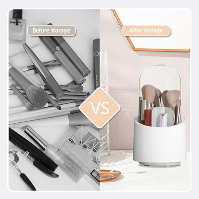 Organizador de maquillaje giratorio multifuncional con tapa FK23D-38