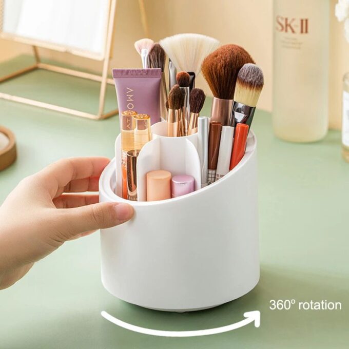 Organizador de maquillaje giratorio multifuncional con tapa FK23D-38