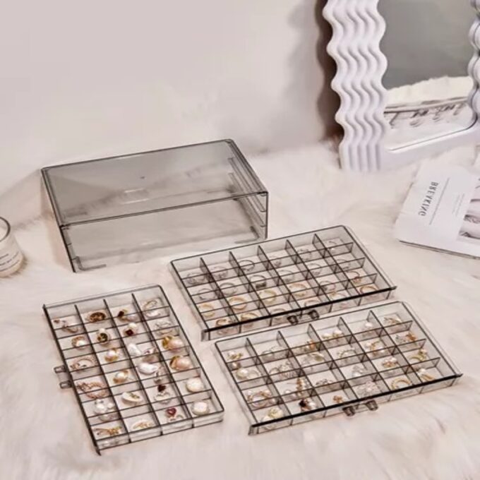 Organizador 2 en 1 con tapa Multifuncional joyas y maquillaje FK23D-43