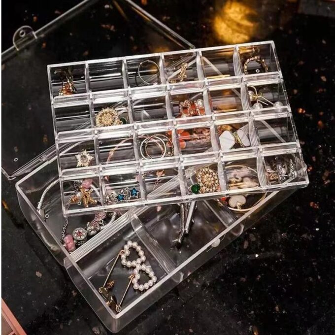 Organizador 2 en 1 con tapa Multifuncional joyas y maquillaje FK23D-43