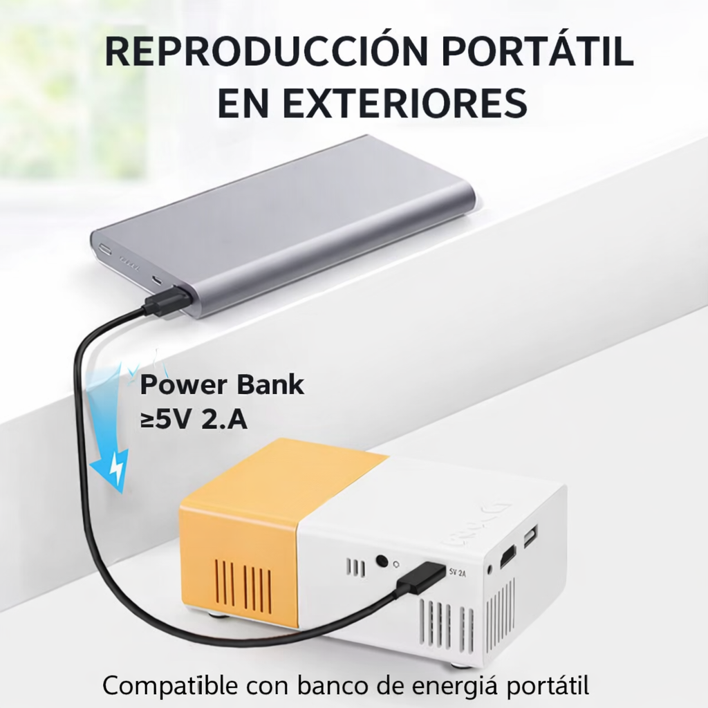 Mini Proyector LED 📽️ Cine en Casa en Pantalla Gigante