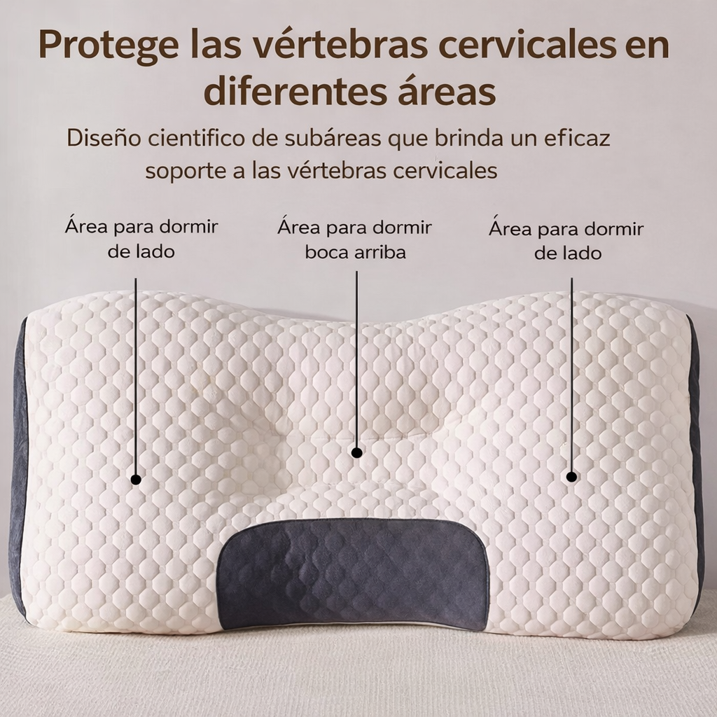 Almohada Ortopédica Cervical 😴 Alivia Dolor de Cuello y Mejora el Sueño