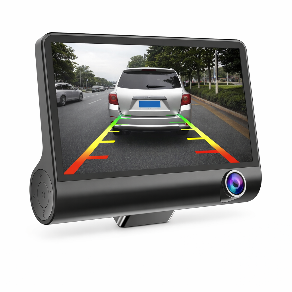 Cámara de Seguridad para Carro 🚗 Triple Visión + Reversa