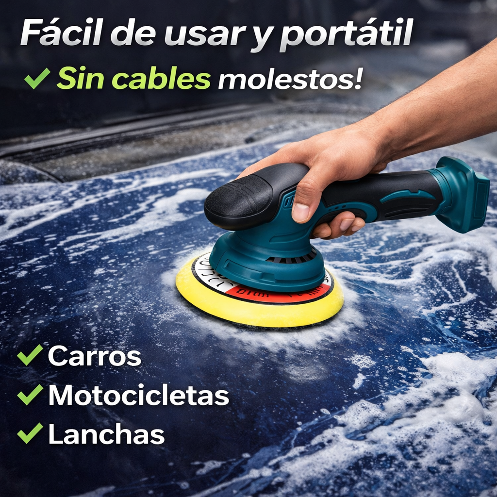 Pulidora Brilladora Inalámbrica Multifuncional 🚗 Pulido y Abrillantado Profesional