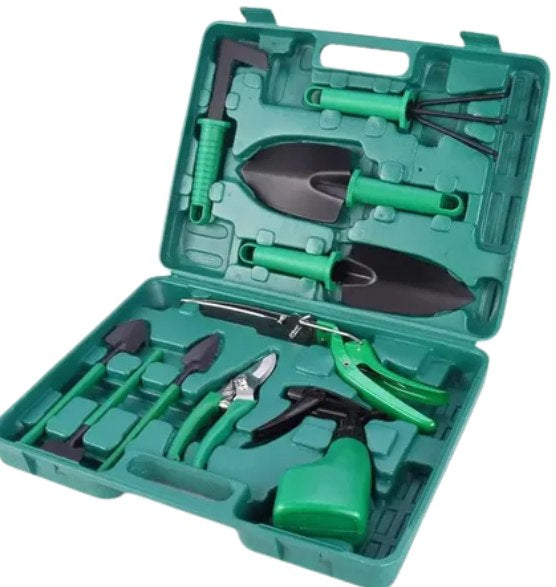 Kit de Herramientas de Jardinería con Maletín 🌿 Completo, Práctico y Fácil de Transportar