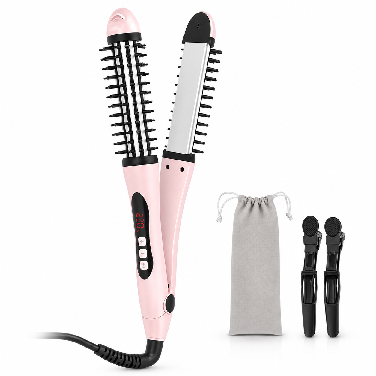 Cepillo Alisador y Rizador 2 en 1 💇‍♀️ Alisa, Ondula y Peina tu Cabello Fácilmente