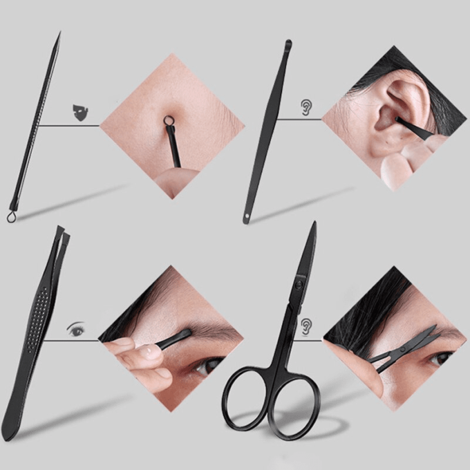 Kit manicure grande estuche de lujo corta uñas y accesorios FK22-45
