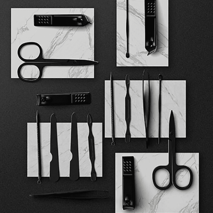 Kit manicure grande estuche de lujo corta uñas y accesorios FK22-45