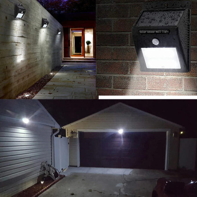 Lampara led recargable con energia solar y sensor de movimiento luz portatil