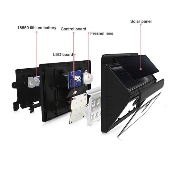 Lampara led recargable con energia solar y sensor de movimiento luz portatil