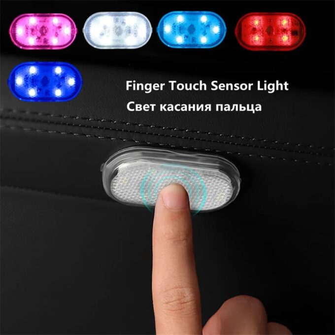 Luz LED tactil adhesiva para techo de carro multicolo