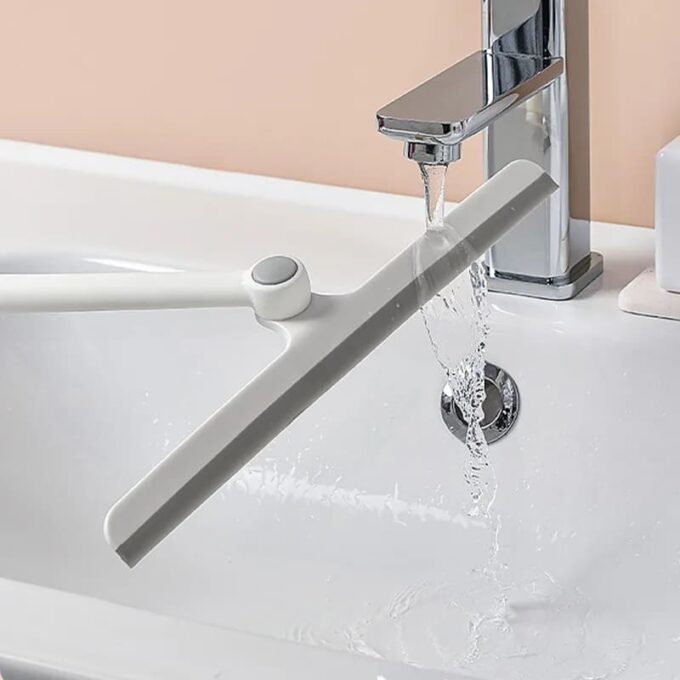 Limpiavidrios de doble cara escurridor de ventanas ajustable de mango largo
