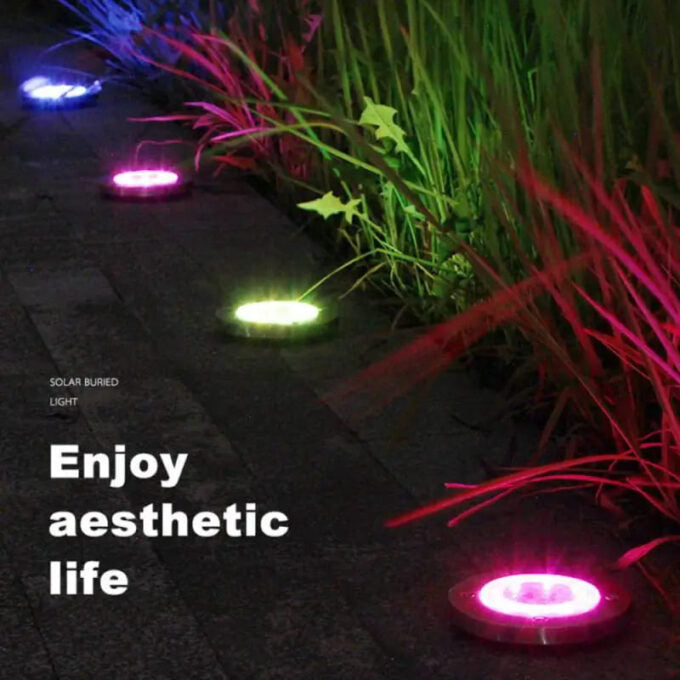 Luces led para suelo set de 4 piezas impermeables