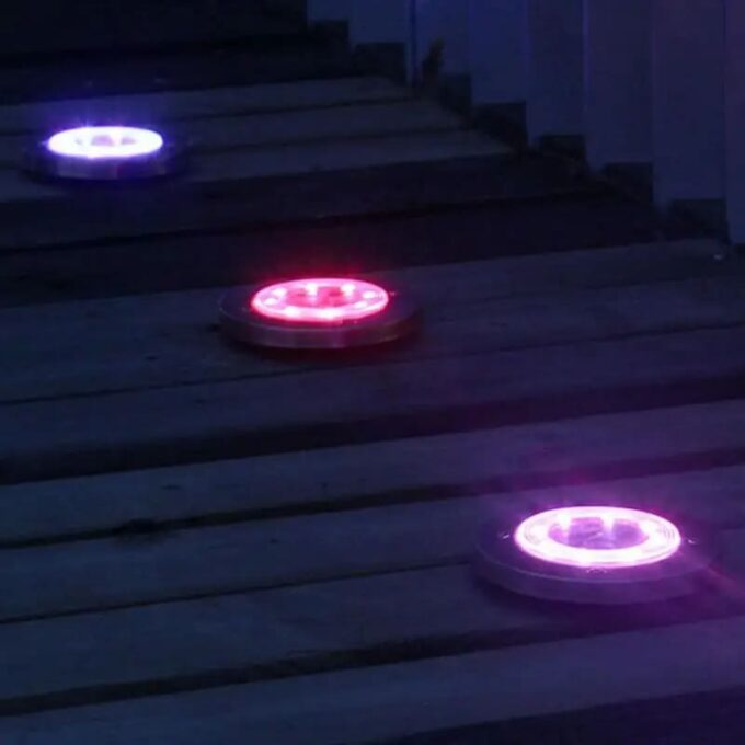Luces led para suelo set de 4 piezas impermeables