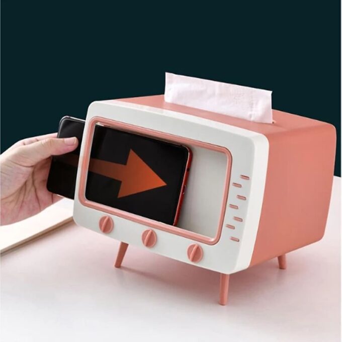 (1)Dispensador de servilletas con soporte para celular