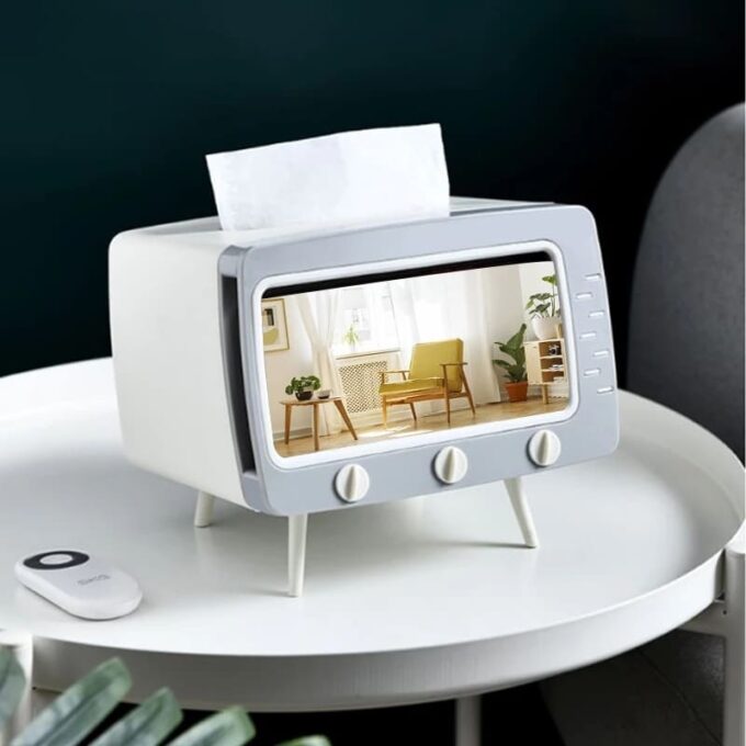 (1)Dispensador de servilletas con soporte para celular