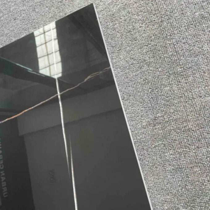Azulejo adhesivo 60 x 30 negro satinado pegatina decorativa