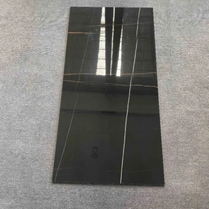 Azulejo adhesivo 60 x 30 negro satinado pegatina decorativa